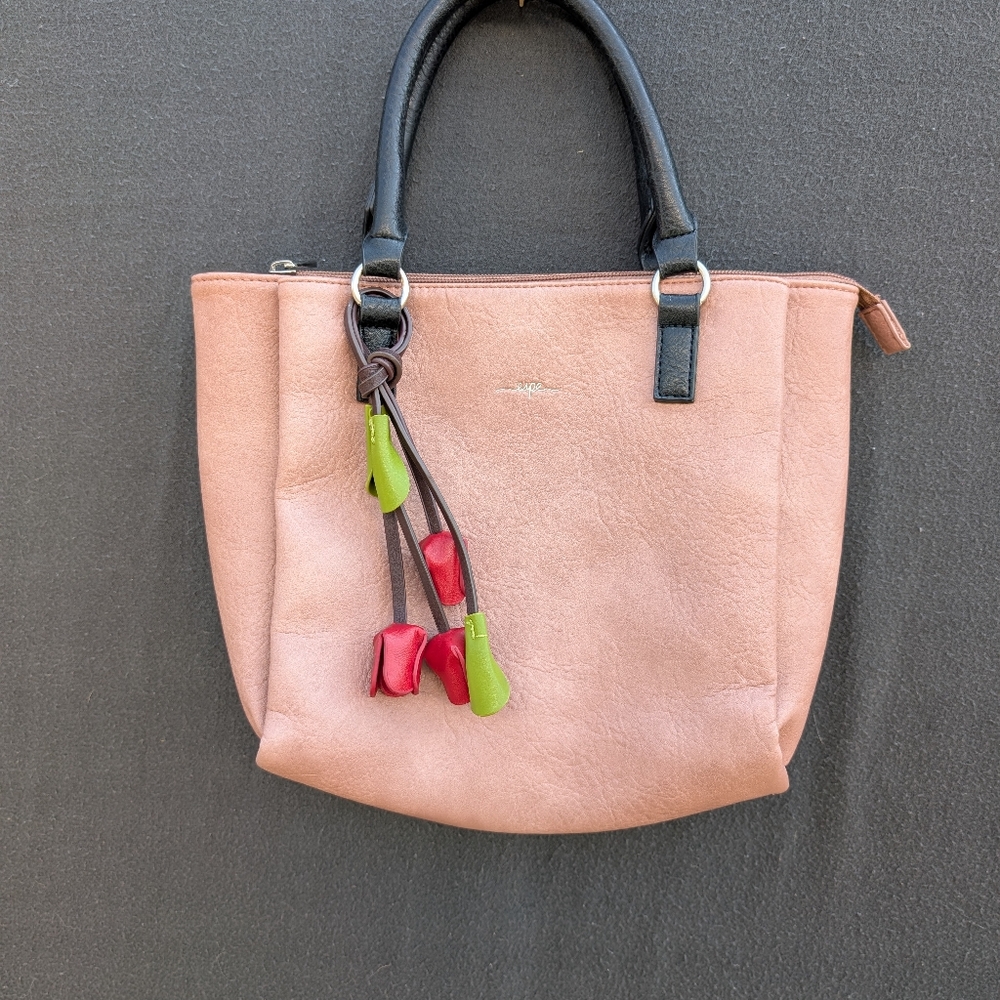 ESPE Bonnie Vegan Leather Women's Shoulder Handbag with Flower Charm